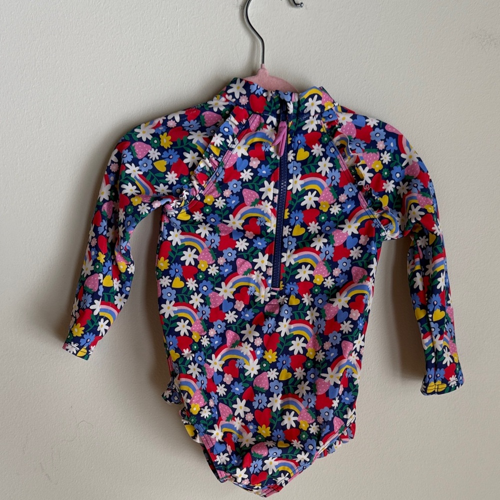 MINI BODEN Rainbow Strawberry Baby Swimsuit - Picture 3 of 3